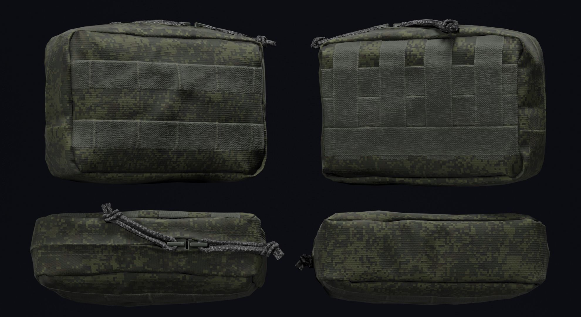 WARTECH UP-108 Utility Pouch Low-poly 3D model_3