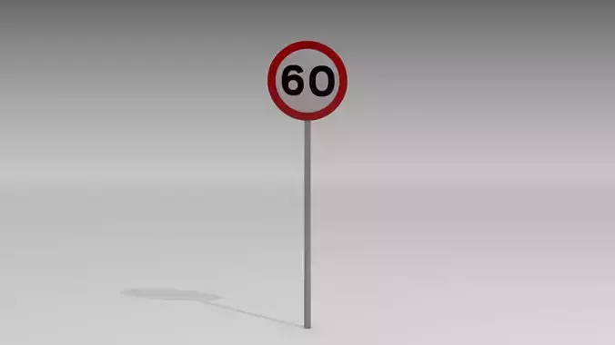 60 speed limit sign