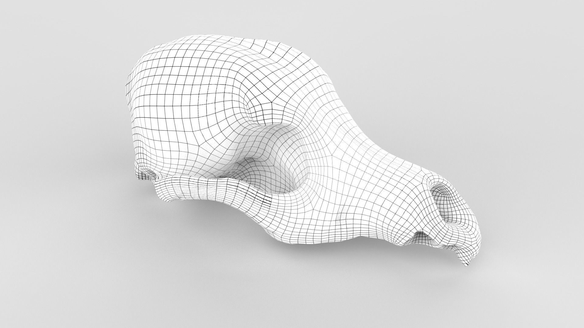 Real Dog Skull Scan Low-poly 3D model_14