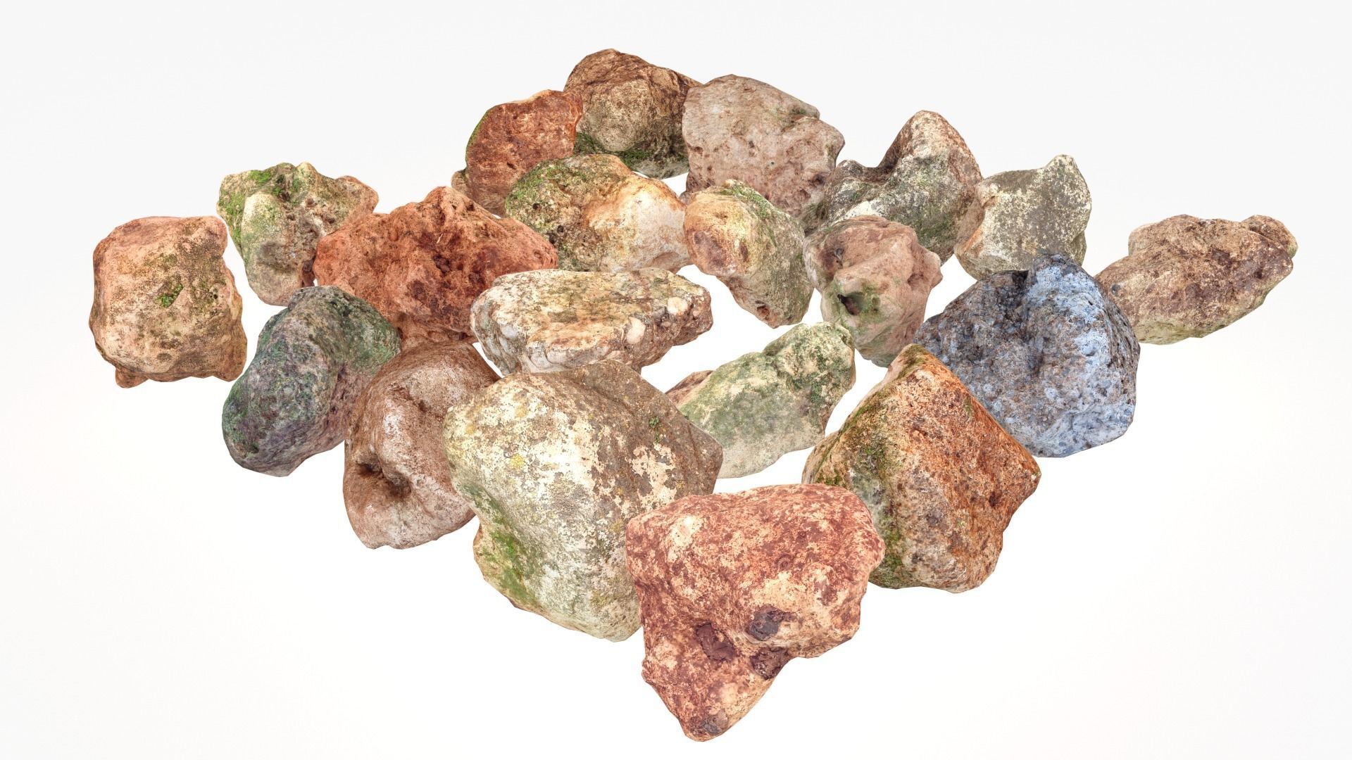 Rock Scan Pack Low-poly 3D model_19