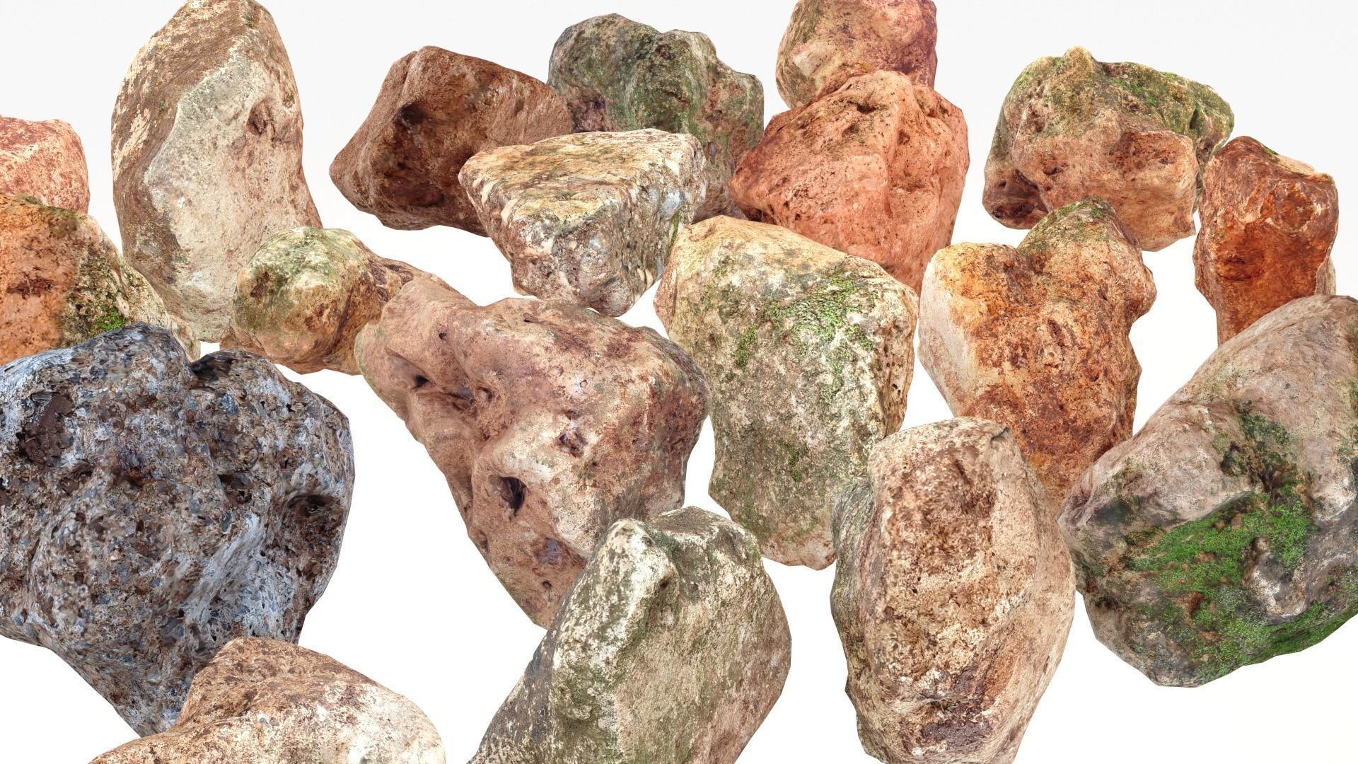 Rock Scan Pack Low-poly 3D model_14