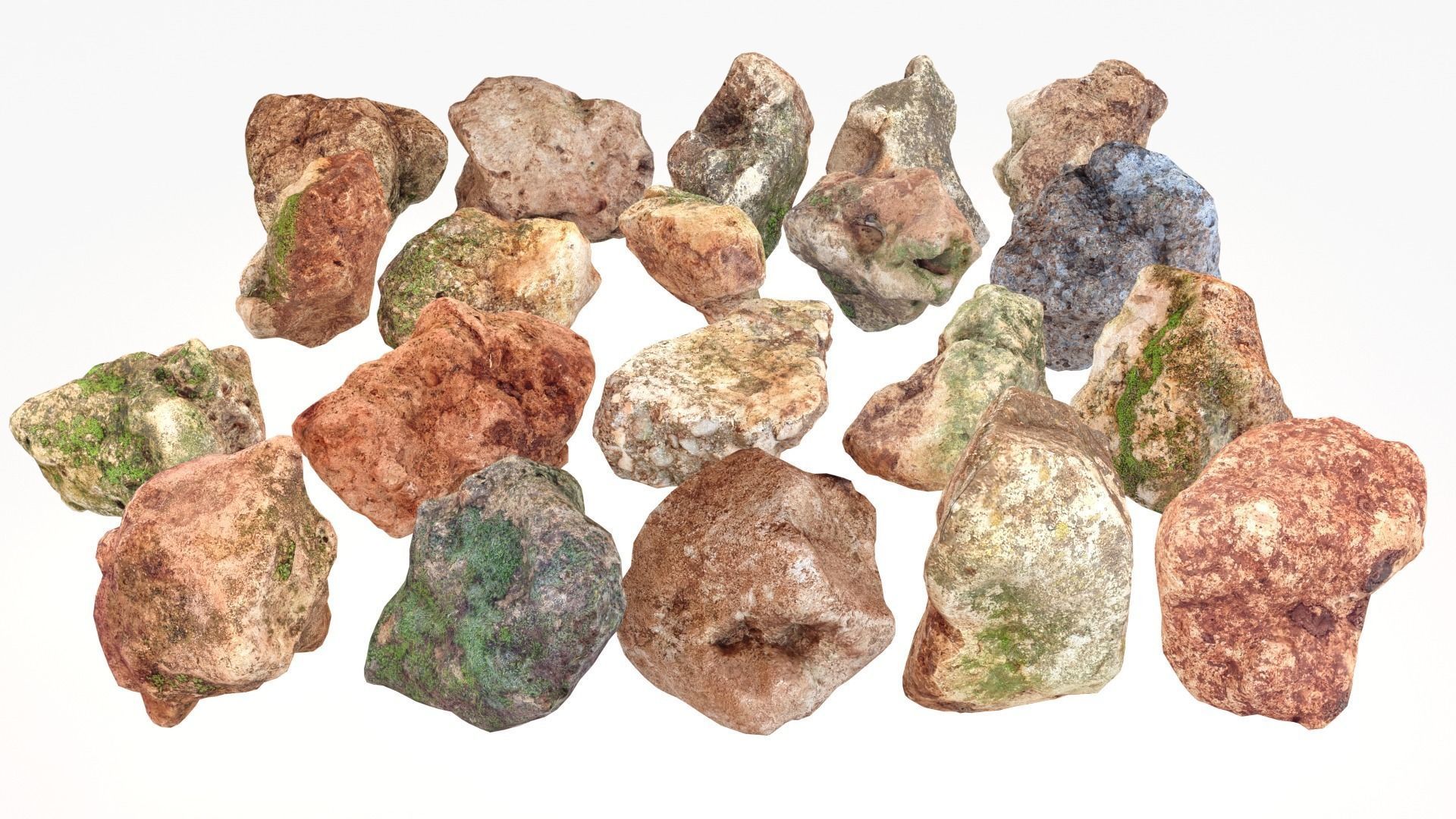 Rock Scan Pack Low-poly 3D model_18