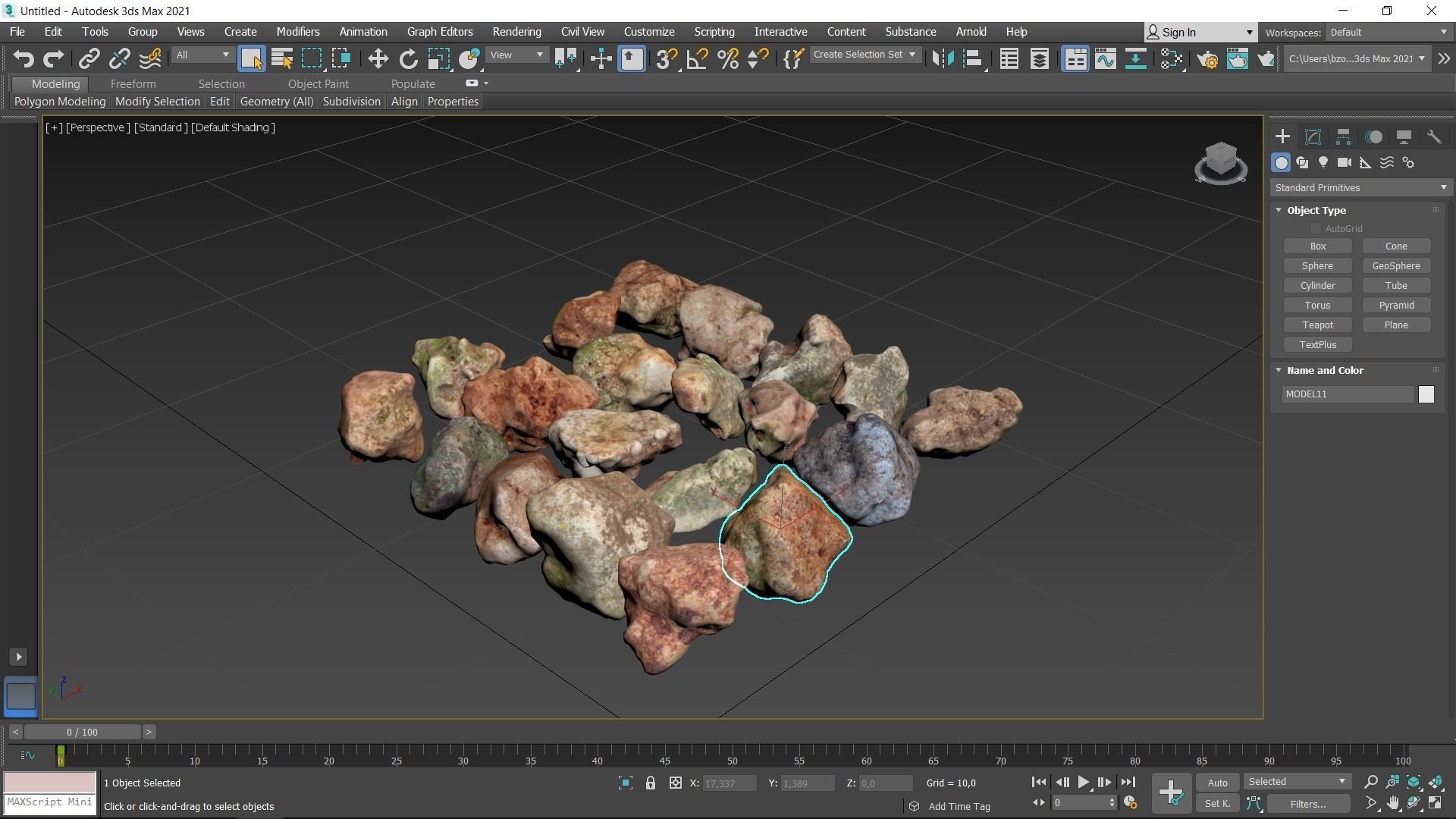 Rock Scan Pack Low-poly 3D model_43