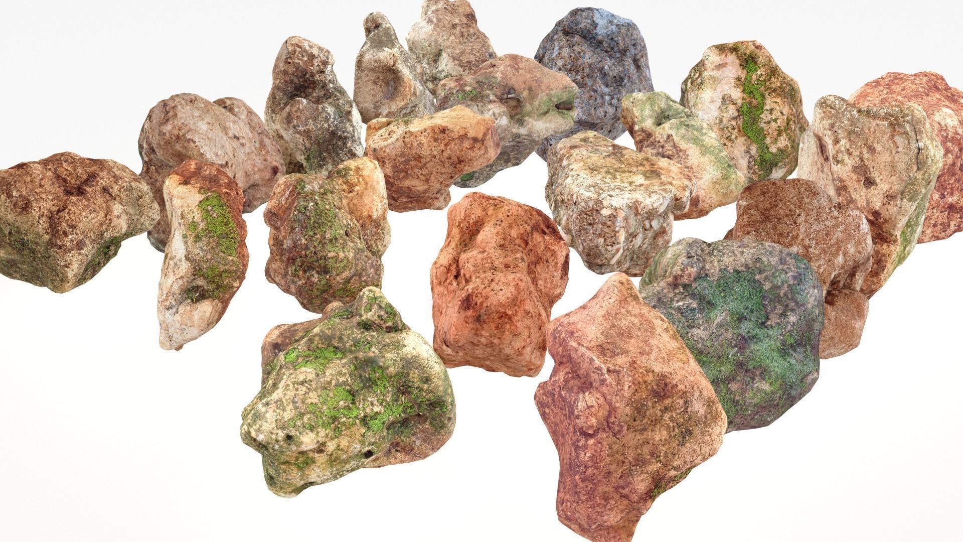 Rock Scan Pack Low-poly 3D model_17
