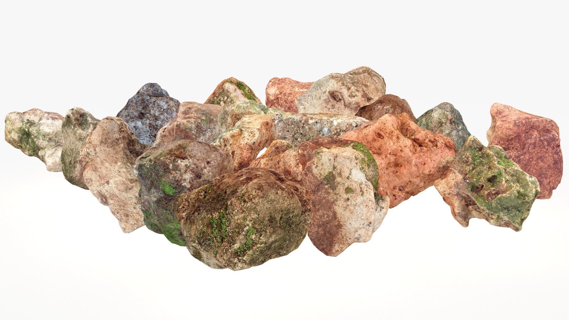 Rock Scan Pack Low-poly 3D model_15