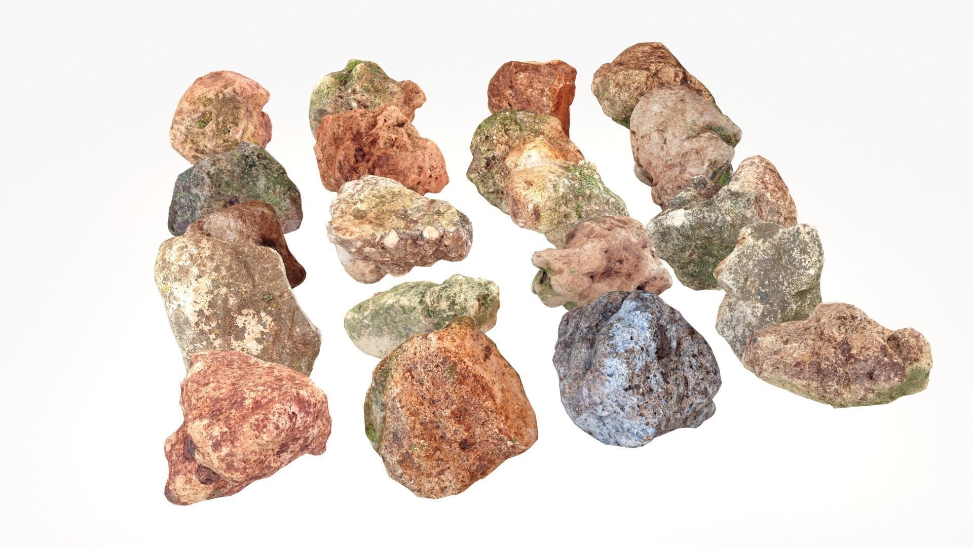 Rock Scan Pack Low-poly 3D model_20