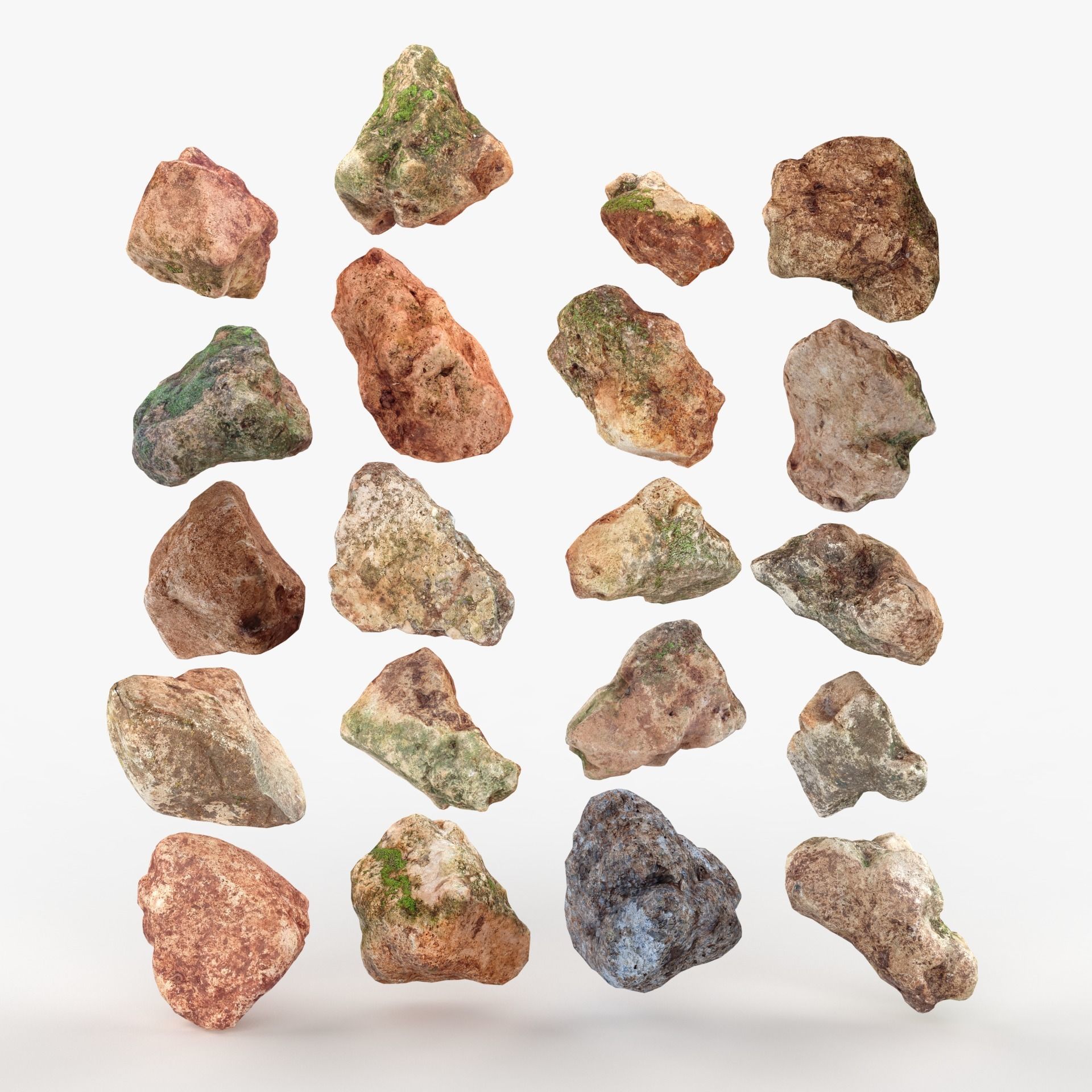 Rock Scan Pack Low-poly 3D model_1