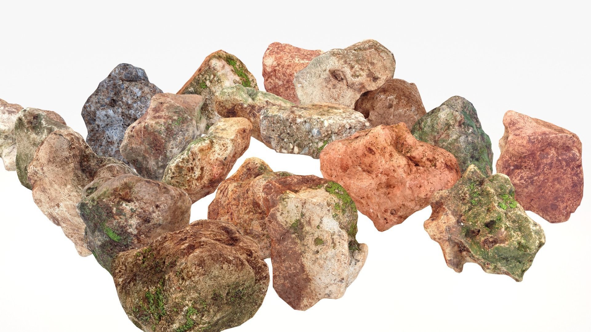 Rock Scan Pack Low-poly 3D model_16
