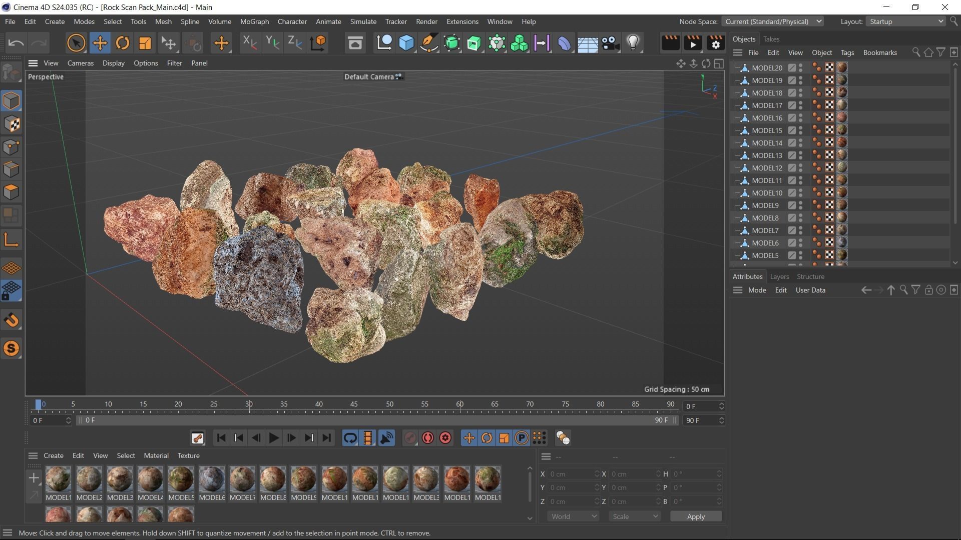 Rock Scan Pack Low-poly 3D model_45