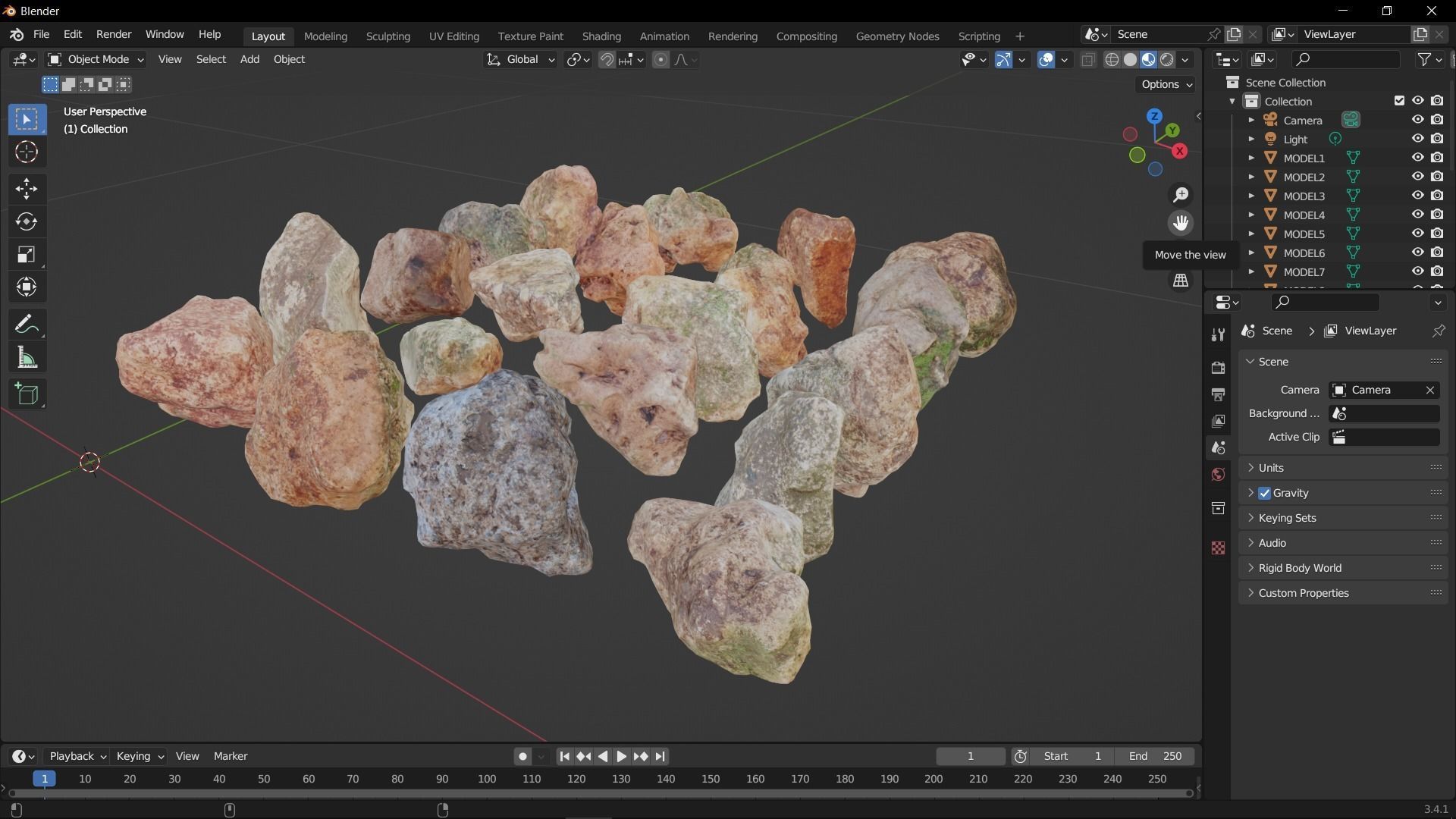Rock Scan Pack Low-poly 3D model_44