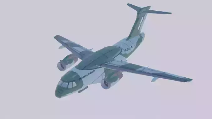 Embraer KC-390 Millennium FAB Low-poly 3D model