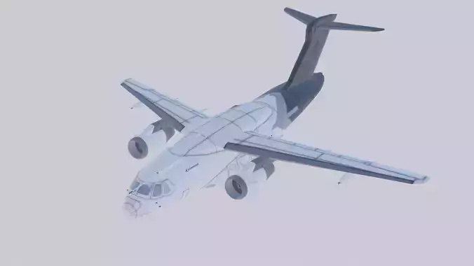 Embraer KC-390 Millennium Color House Low-poly 3D model