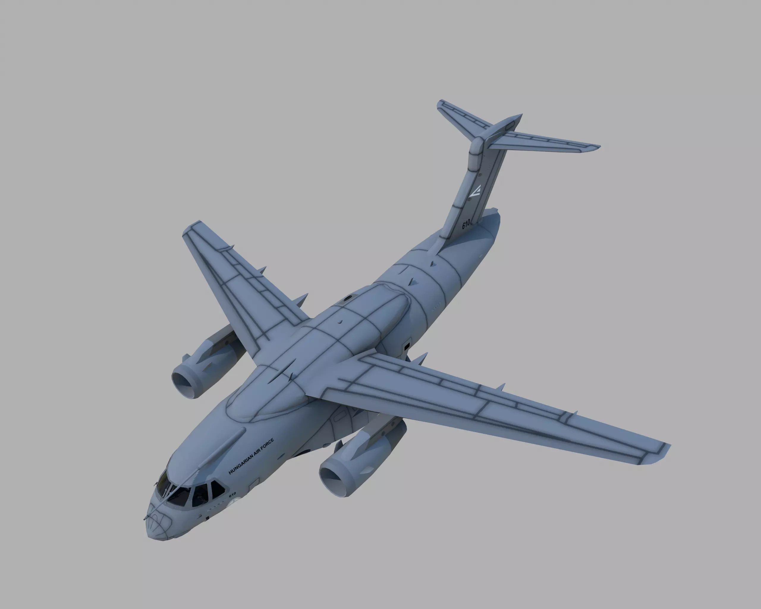 Embraer C-390 Millennium Hungarian Air Force Low-poly 3D model