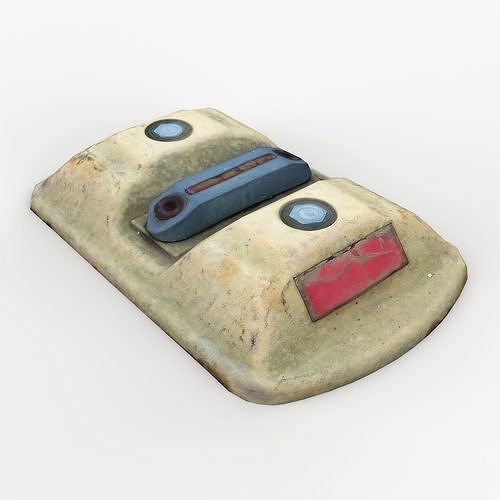 Traffic Bump Scan Low-poly 3D model