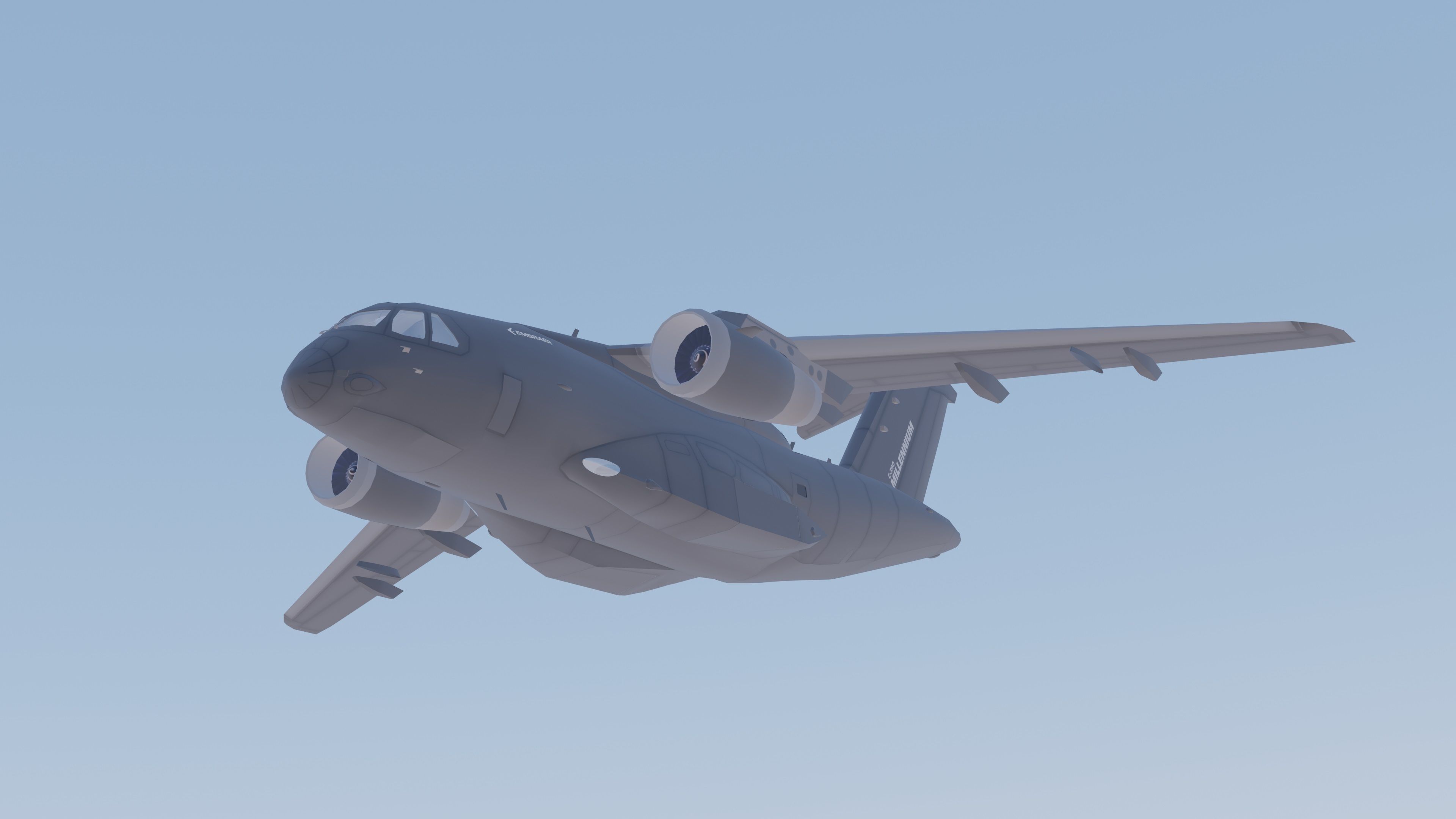 Embraer C-390 Millennium Low-poly 3D model_7