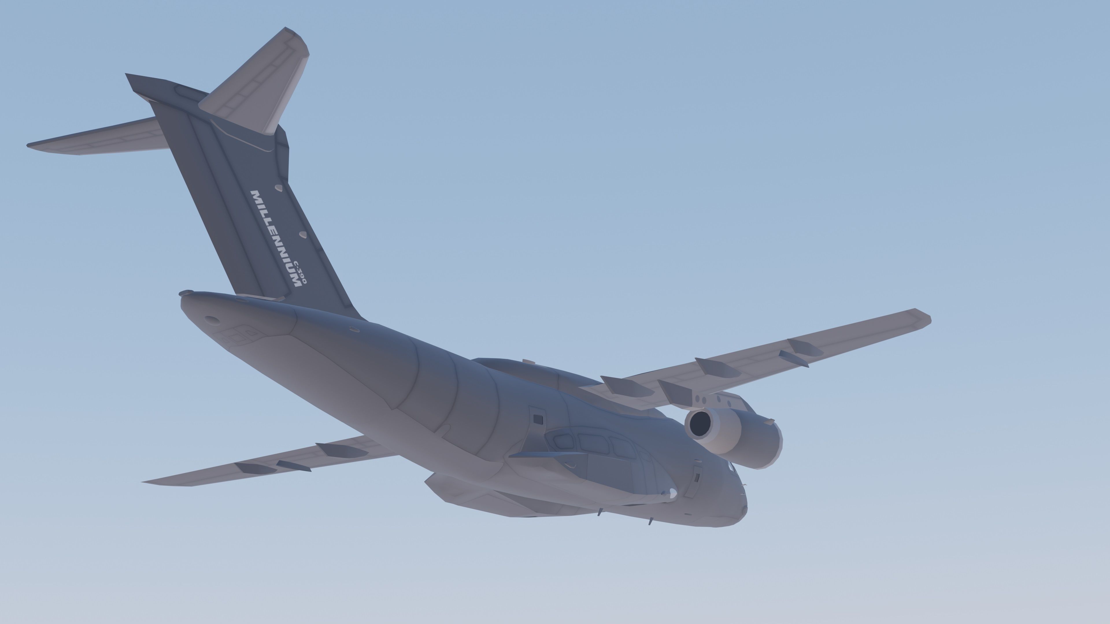 Embraer C-390 Millennium Low-poly 3D model_5