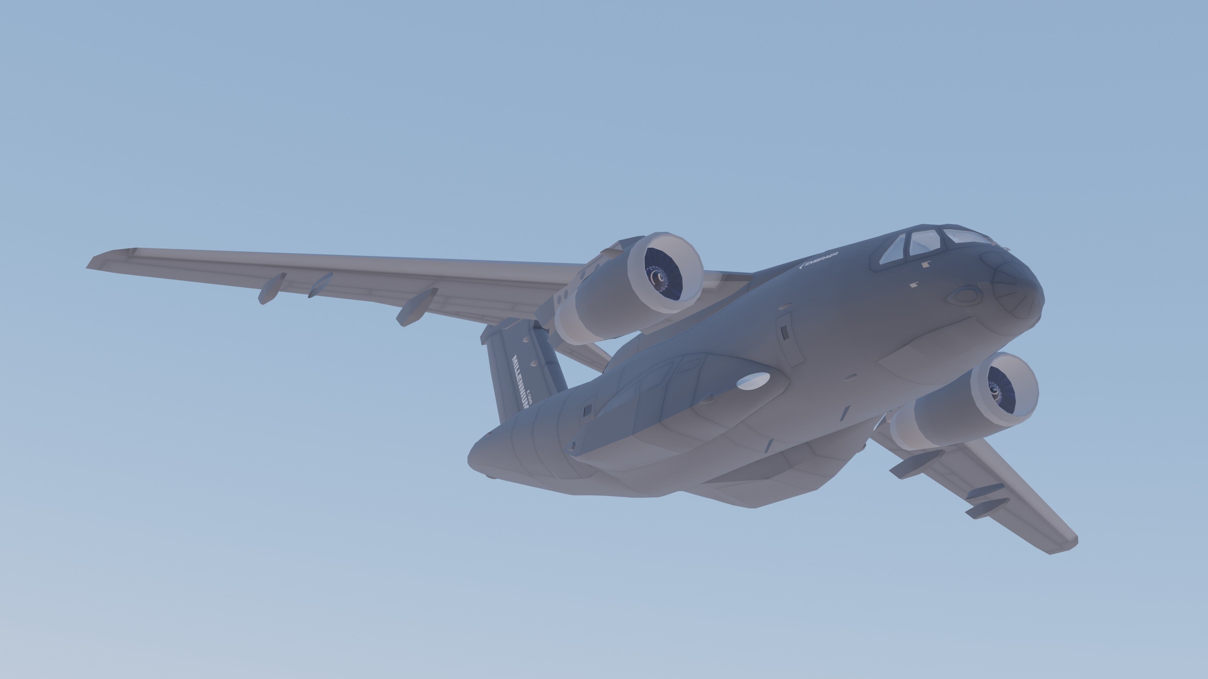 Embraer C-390 Millennium Low-poly 3D model_6