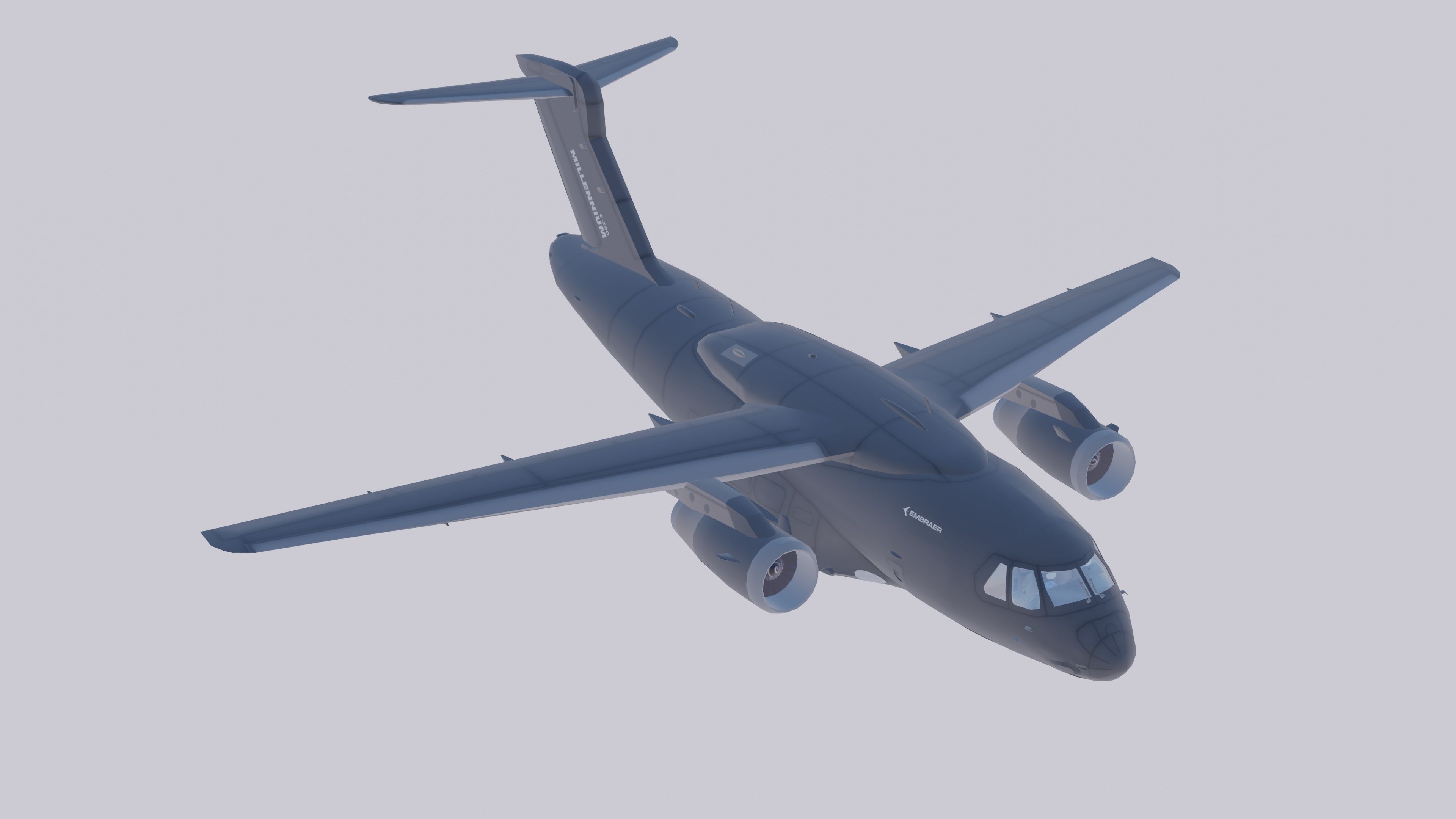 Embraer C-390 Millennium Low-poly 3D model_1
