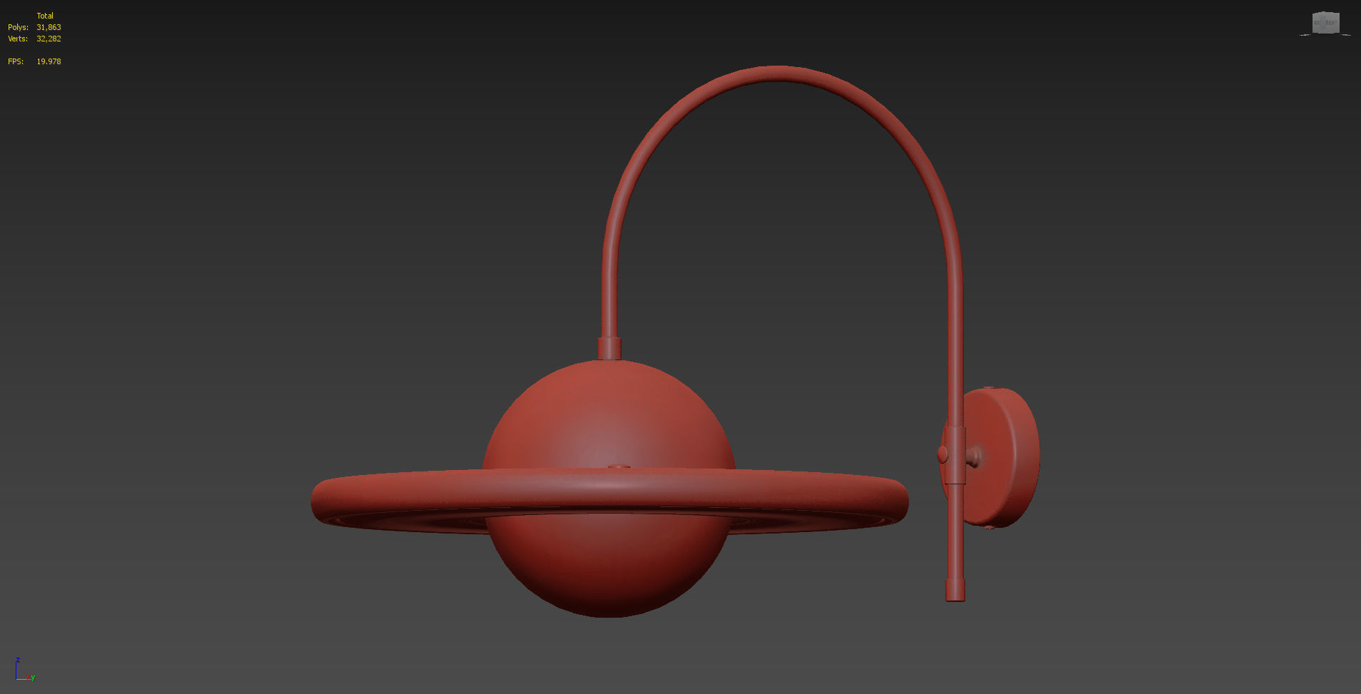 21st Century Adjustable Glass Sconce from Merve Kahraman 3D model_3