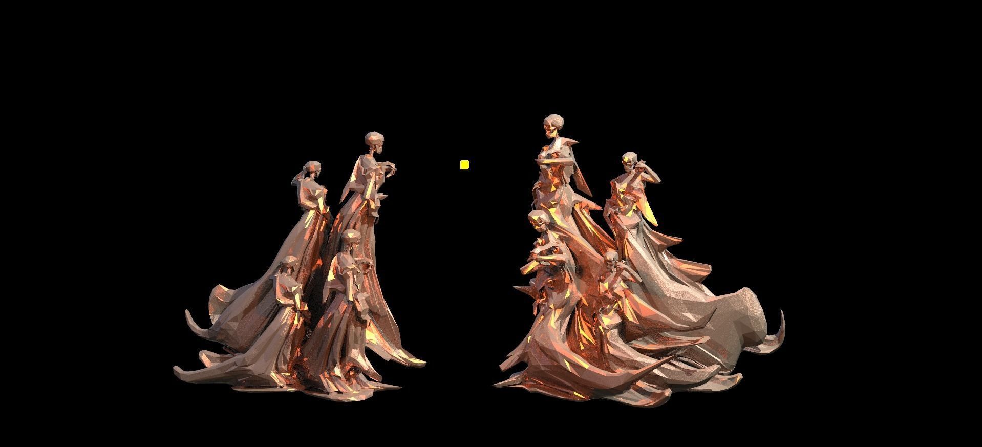 Dantes Inferno Ghost Archway Low poly Low-poly 3D model_5