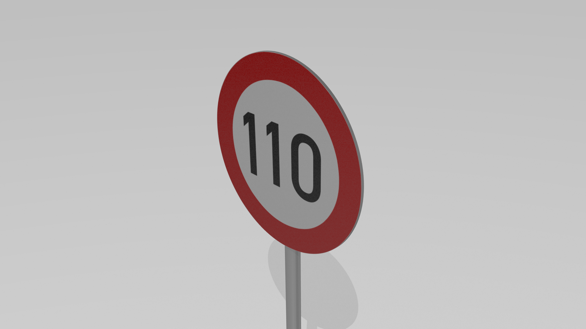 110 Speed limit sign 3D model_1