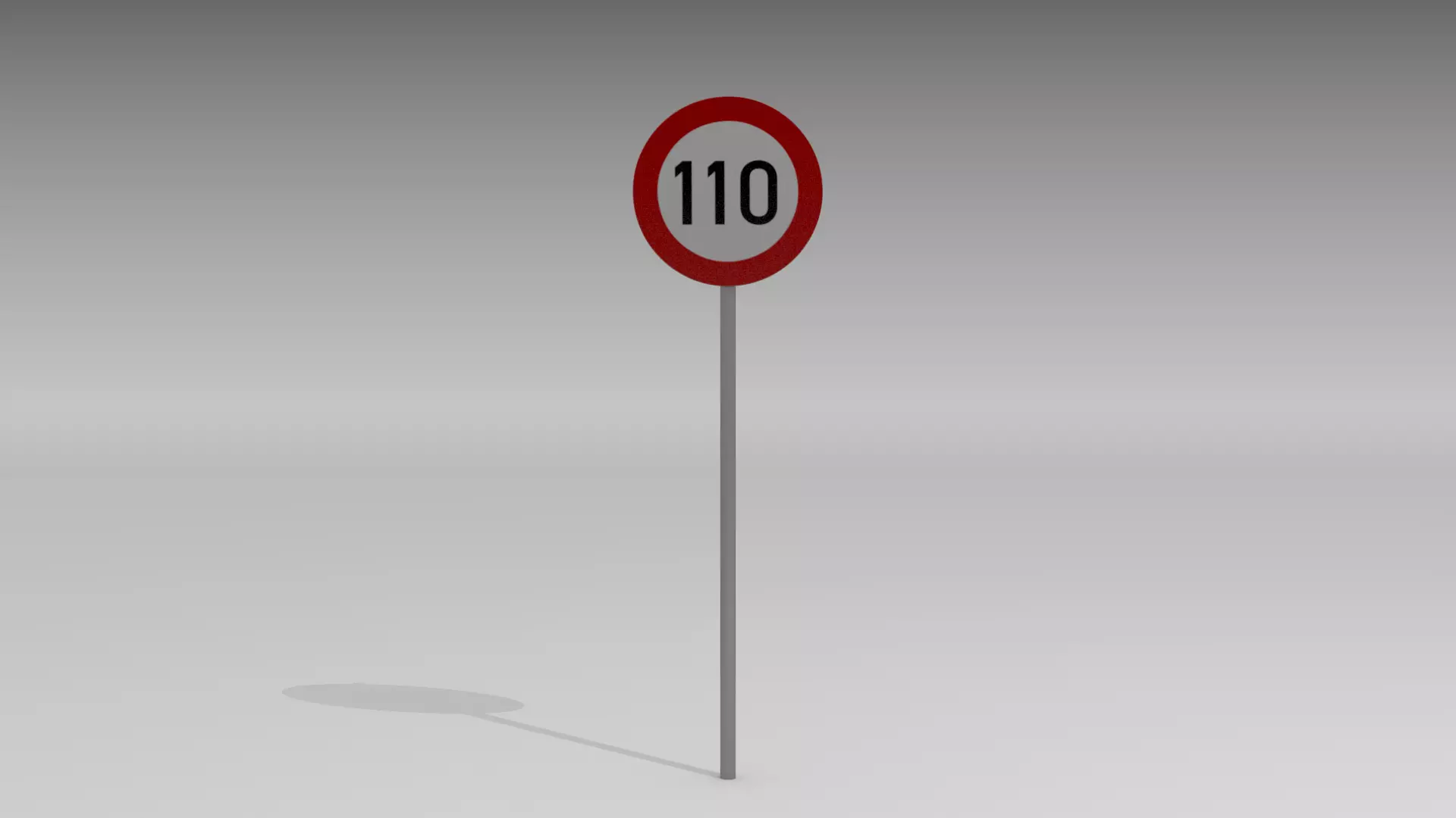 110 Speed limit sign 3D model_0
