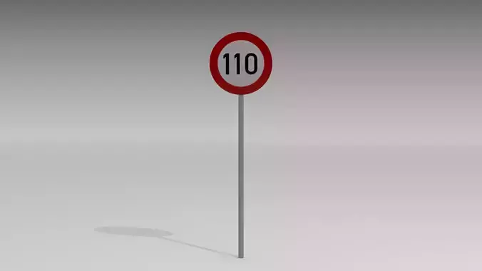 110 Speed limit sign