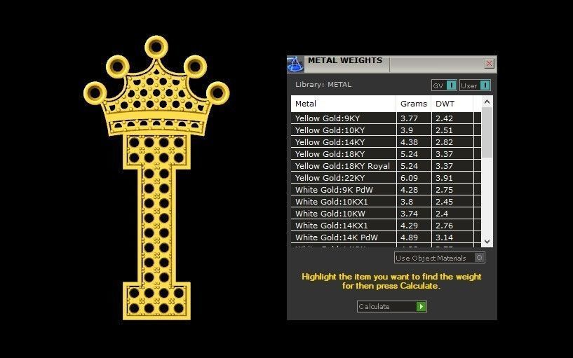 Alphabet Diamond Letter I 3D model_5