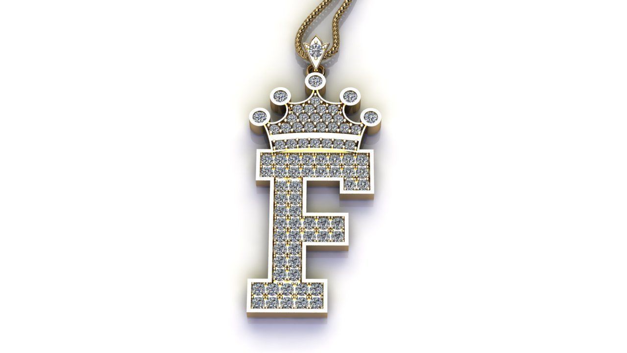 Alphabet Diamond Letter 3D model_4