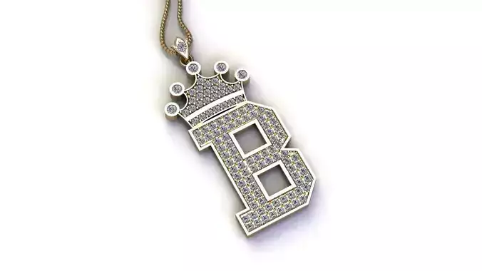 Alphabet Diamond Letter B 3D model Alphabet Diamond Letter B 3D model