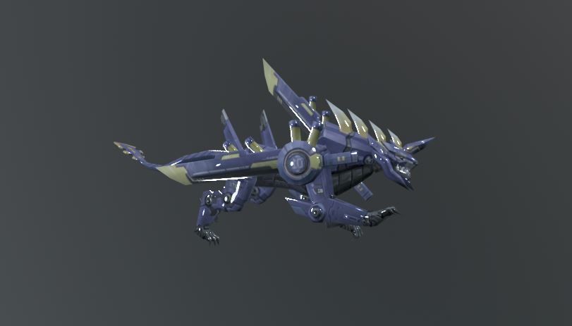 Mecha Dog Fantasy Low-poly 3D model_2