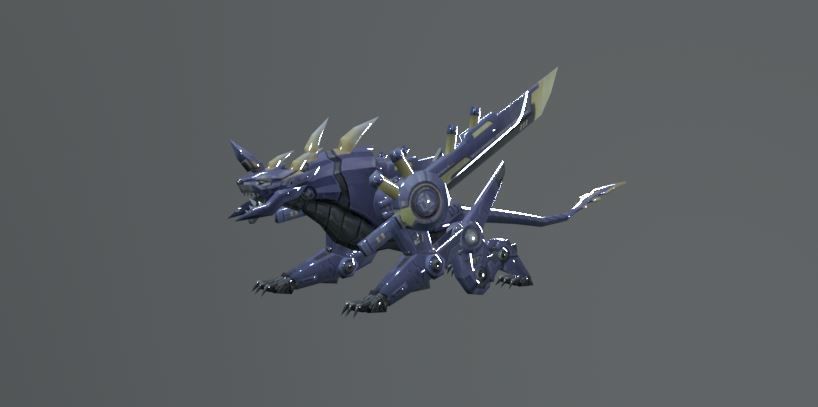 Mecha Dog Fantasy Low-poly 3D model_5