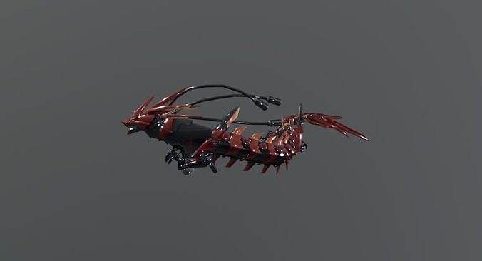 Mecha Dragon Low Poly Low-poly 3D model