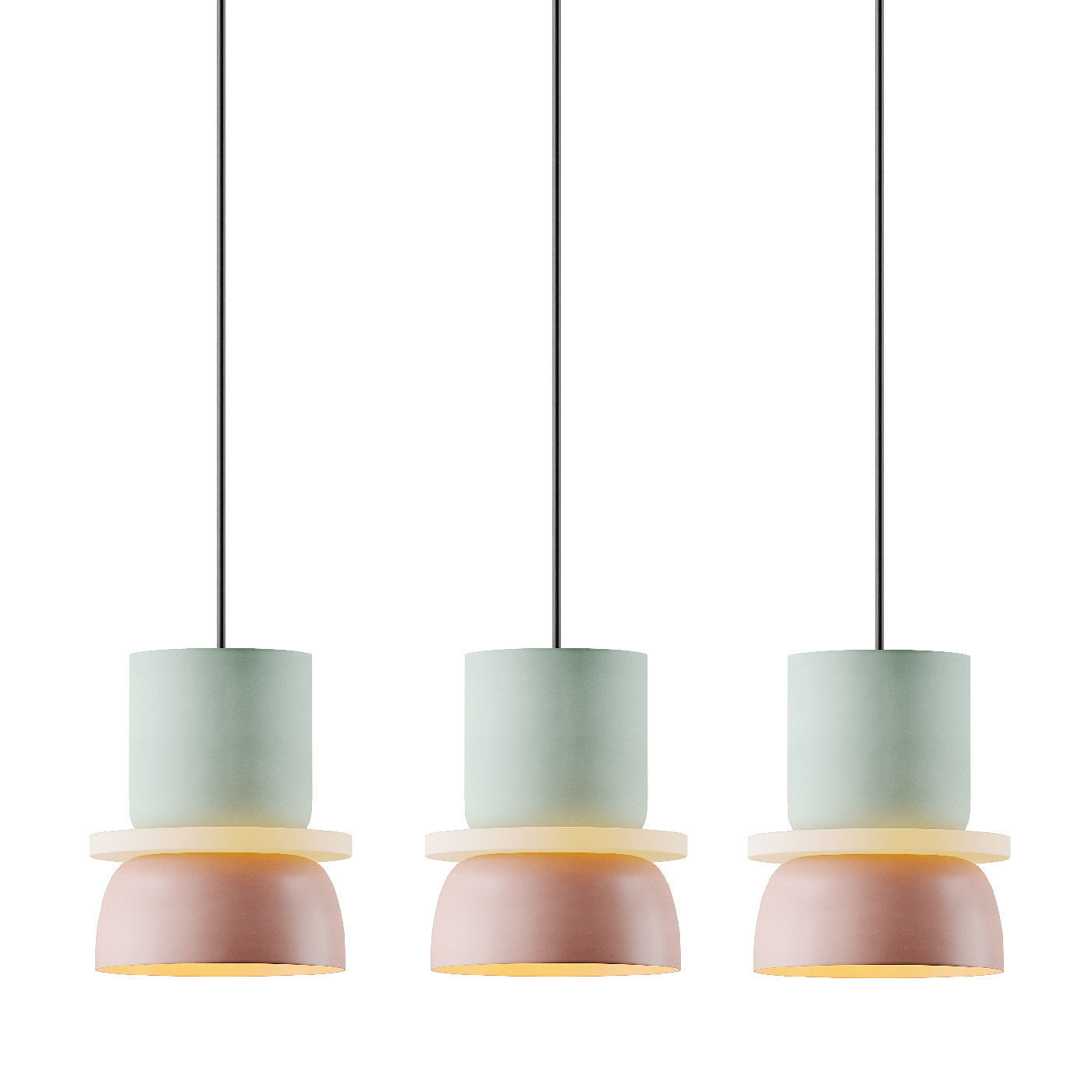 Colorful Macaron Pendant Light from Estrella Lighting 3D model_5