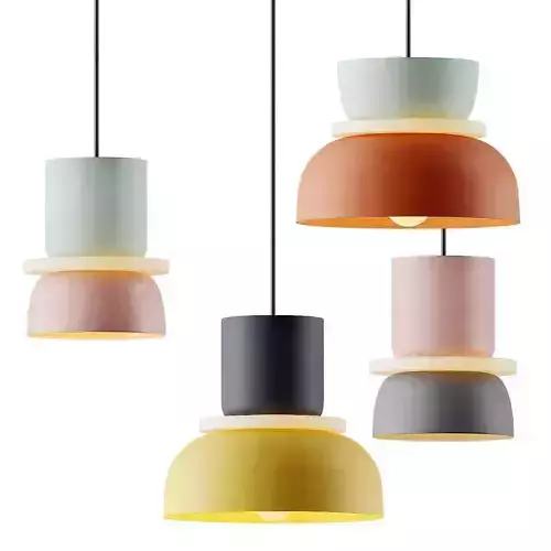 Colorful Macaron Pendant Light from Estrella Lighting 3D model