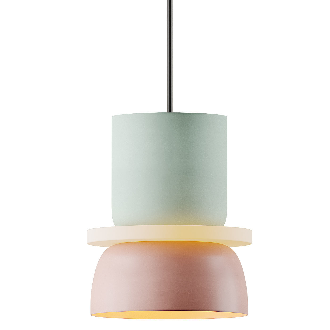 Colorful Macaron Pendant Light from Estrella Lighting 3D model_1