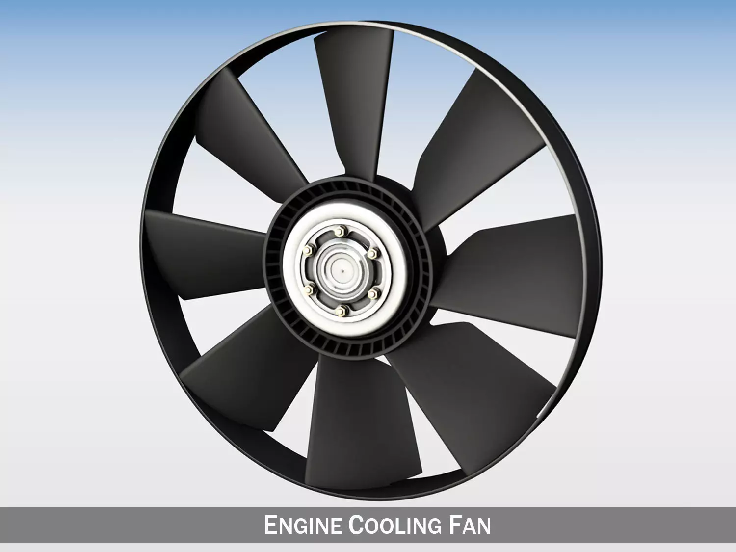Engine cooling fan 3D model_0