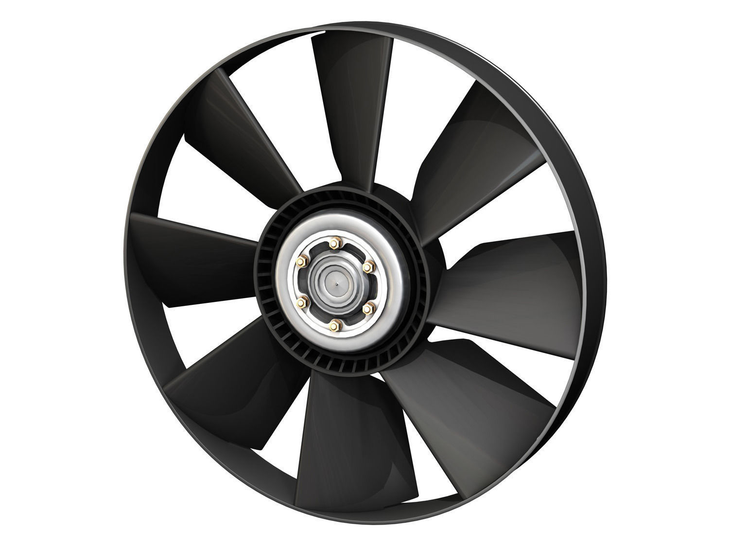 Engine cooling fan 3D model_3