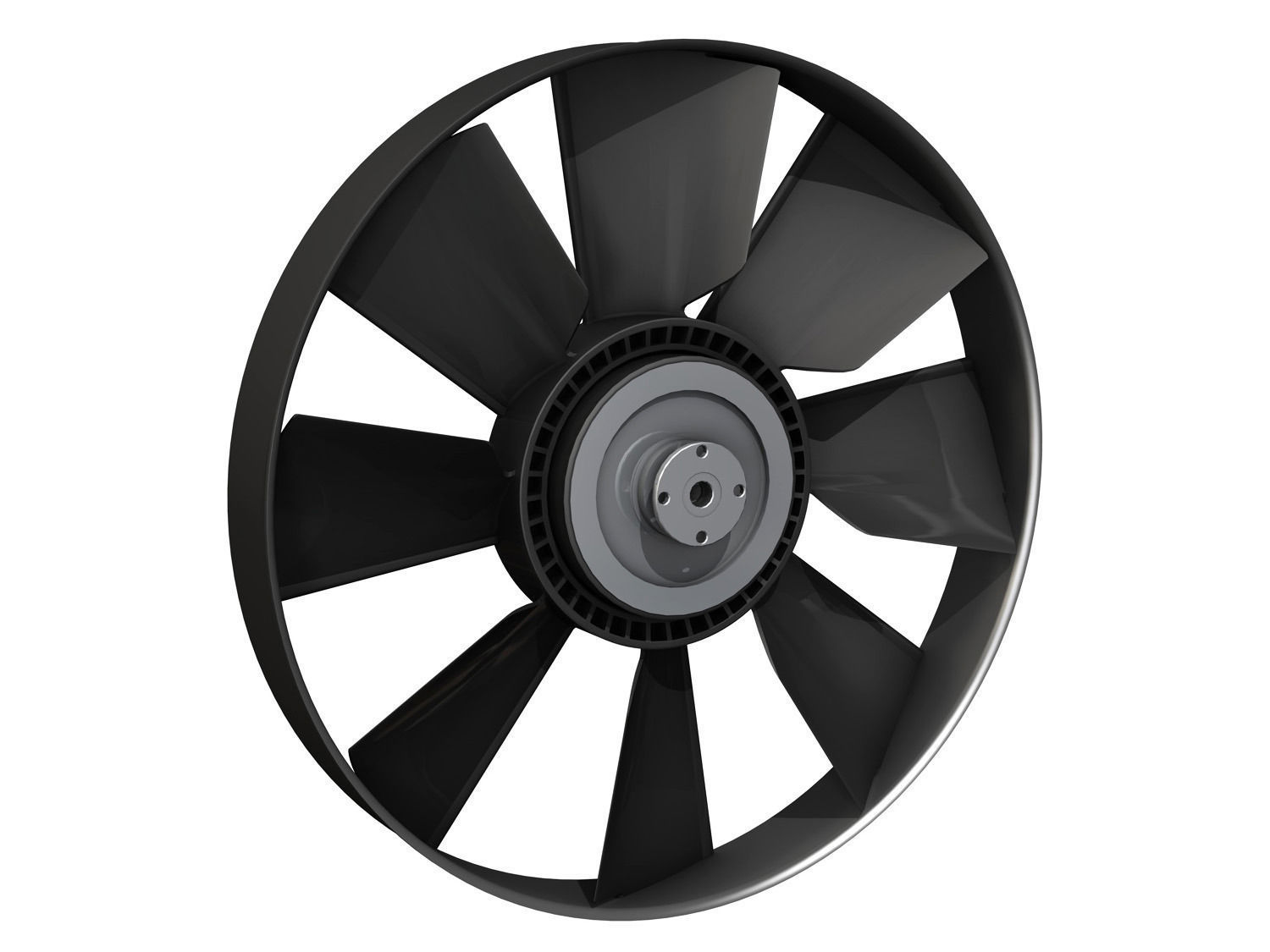 Engine cooling fan 3D model_1
