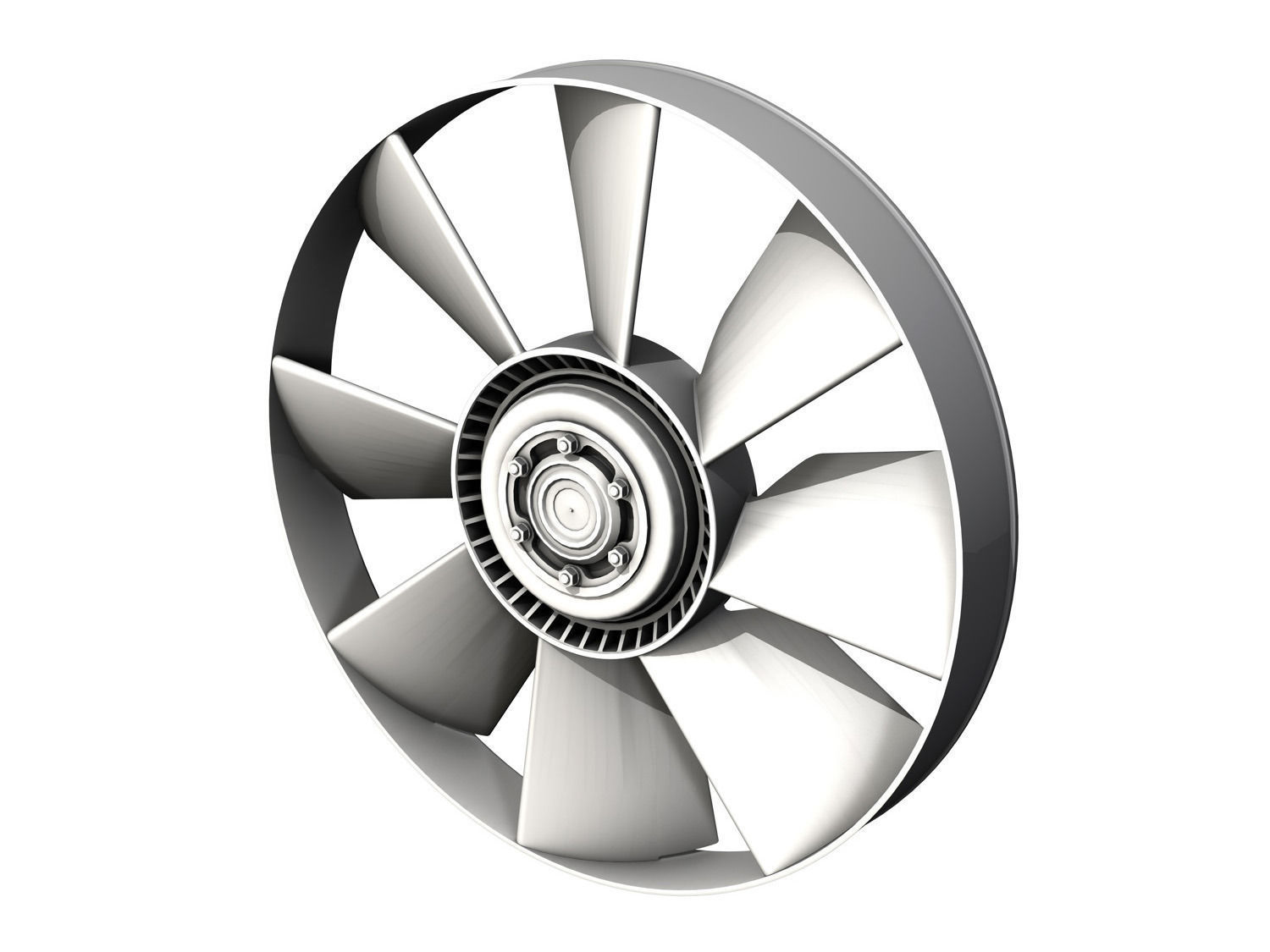Engine cooling fan 3D model_5