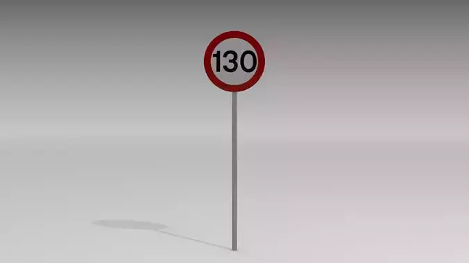 130 Speed limit sign