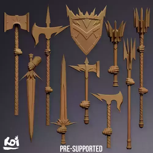 Heralds of the Storm - Weapon Set 3D print model