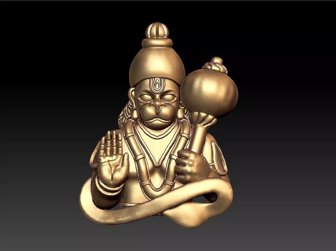 HUNUMAN PENDENT 3D print model_0