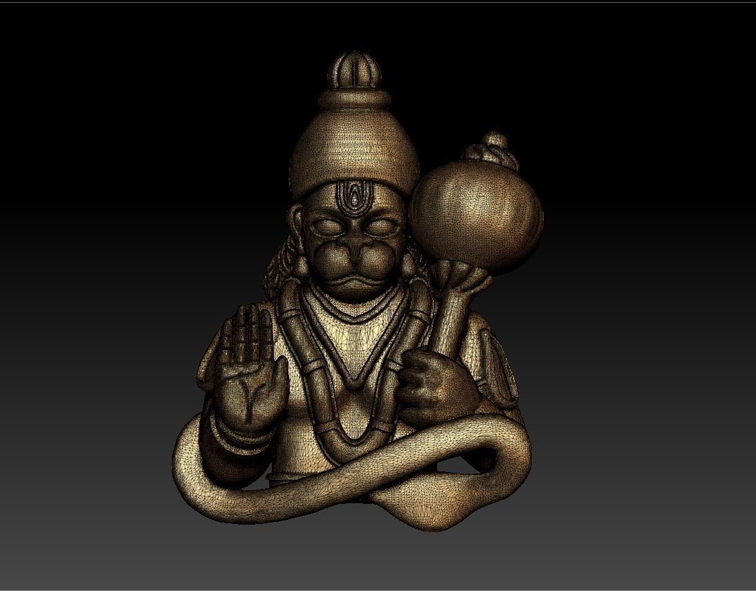 HUNUMAN PENDENT 3D print model_5