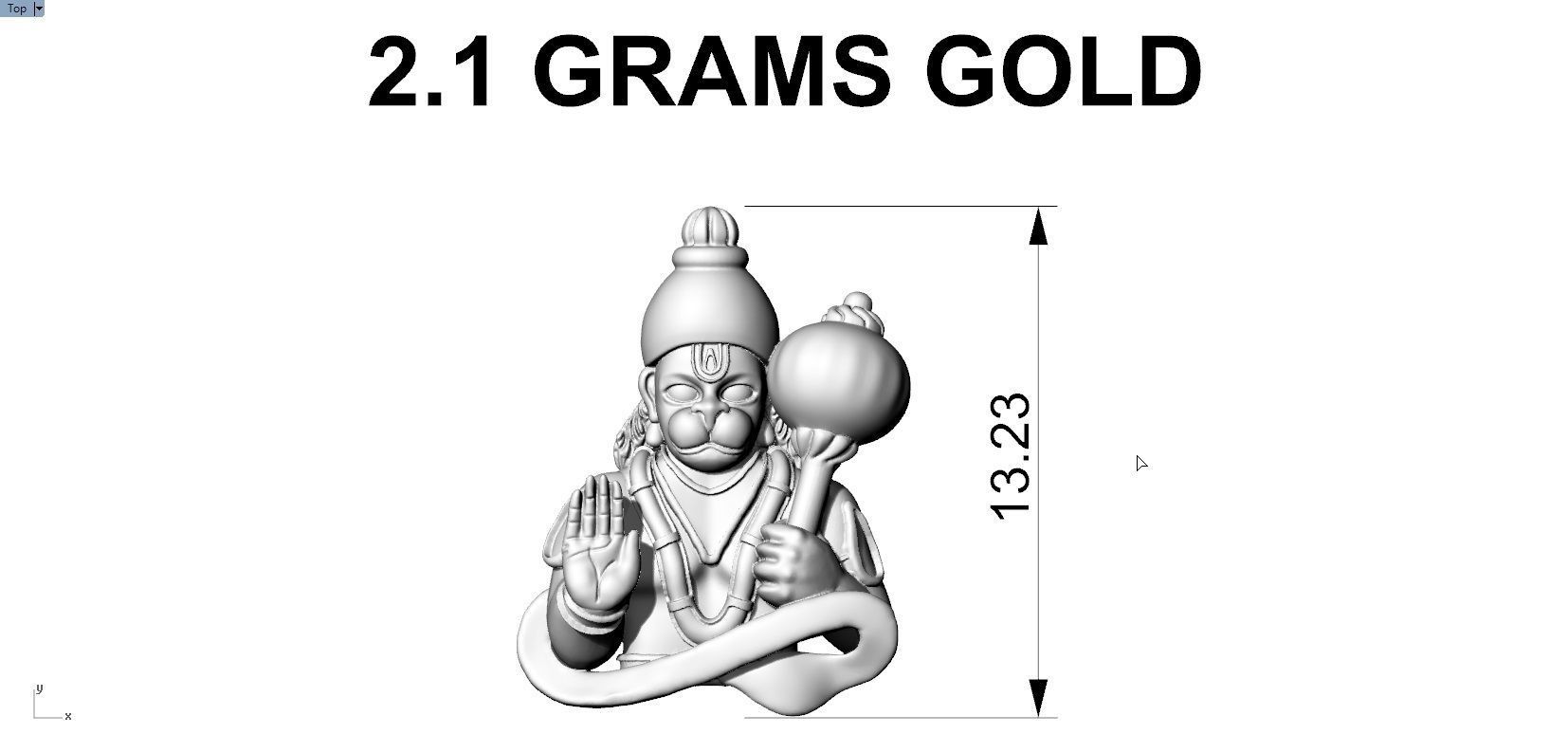 HUNUMAN PENDENT 3D print model_7