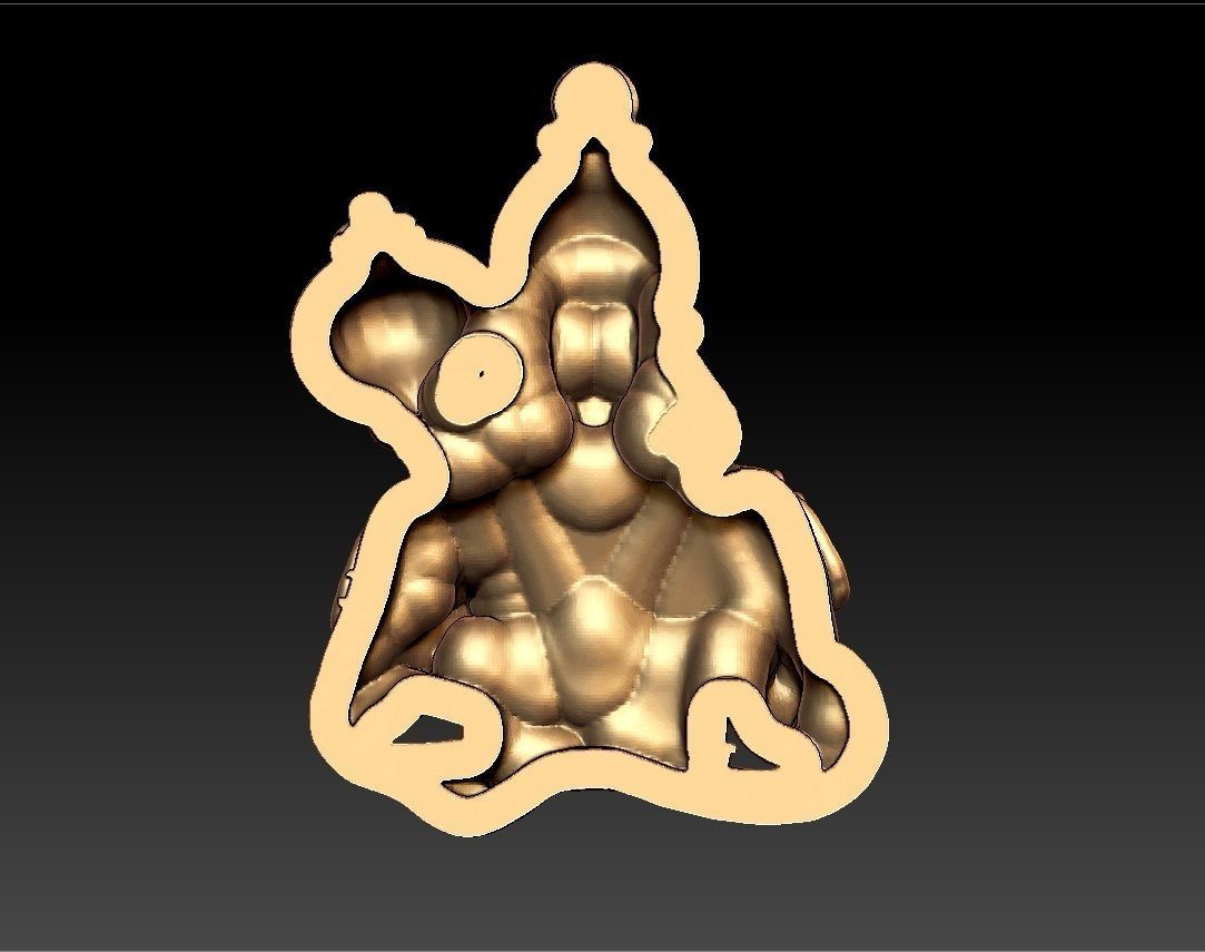 HUNUMAN PENDENT 3D print model_3