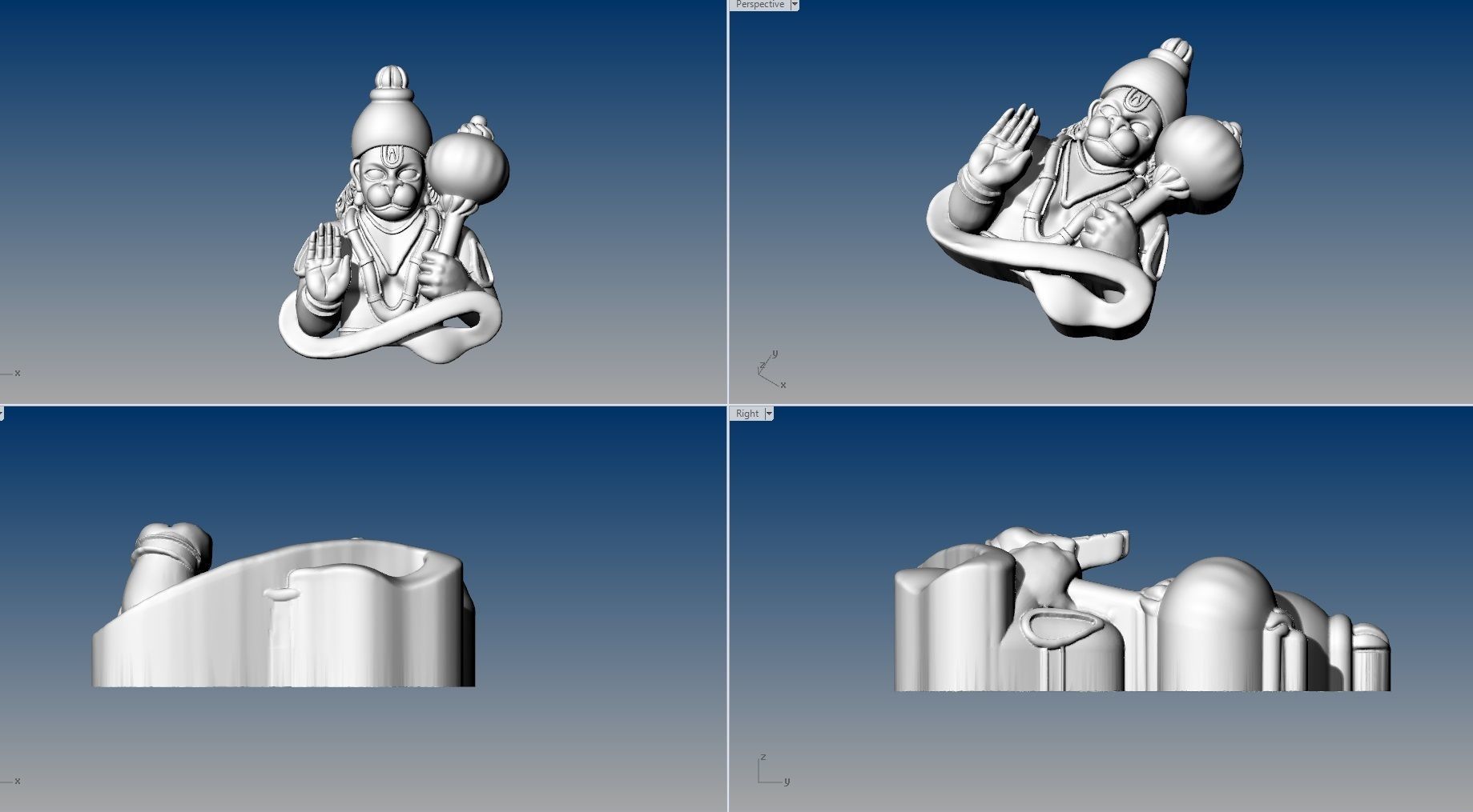 HUNUMAN PENDENT 3D print model_1