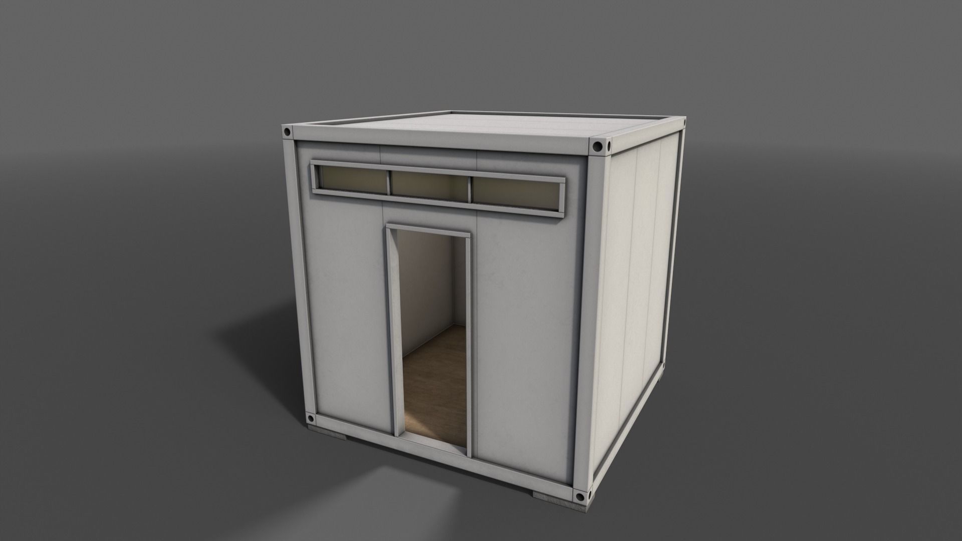 PBR Container House BB V2 Low-poly 3D model_5