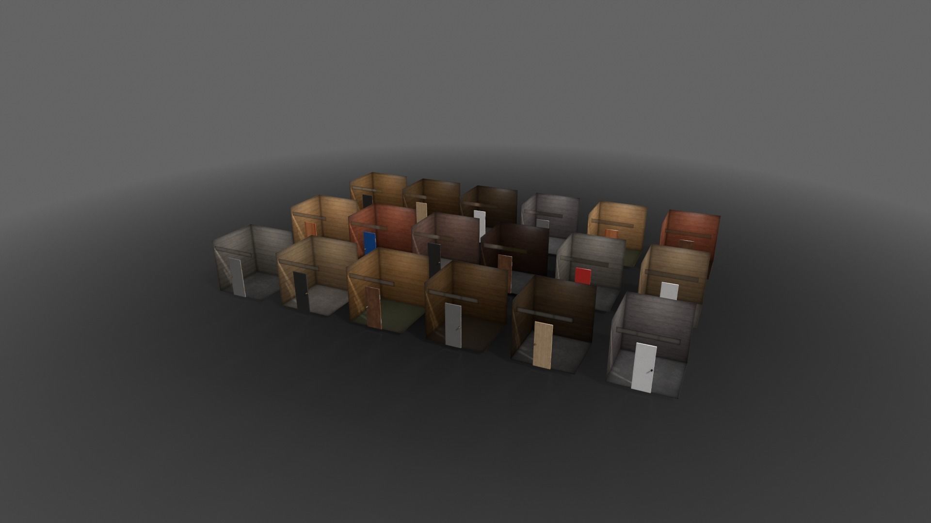 PBR Container House BB V2 Low-poly 3D model_14