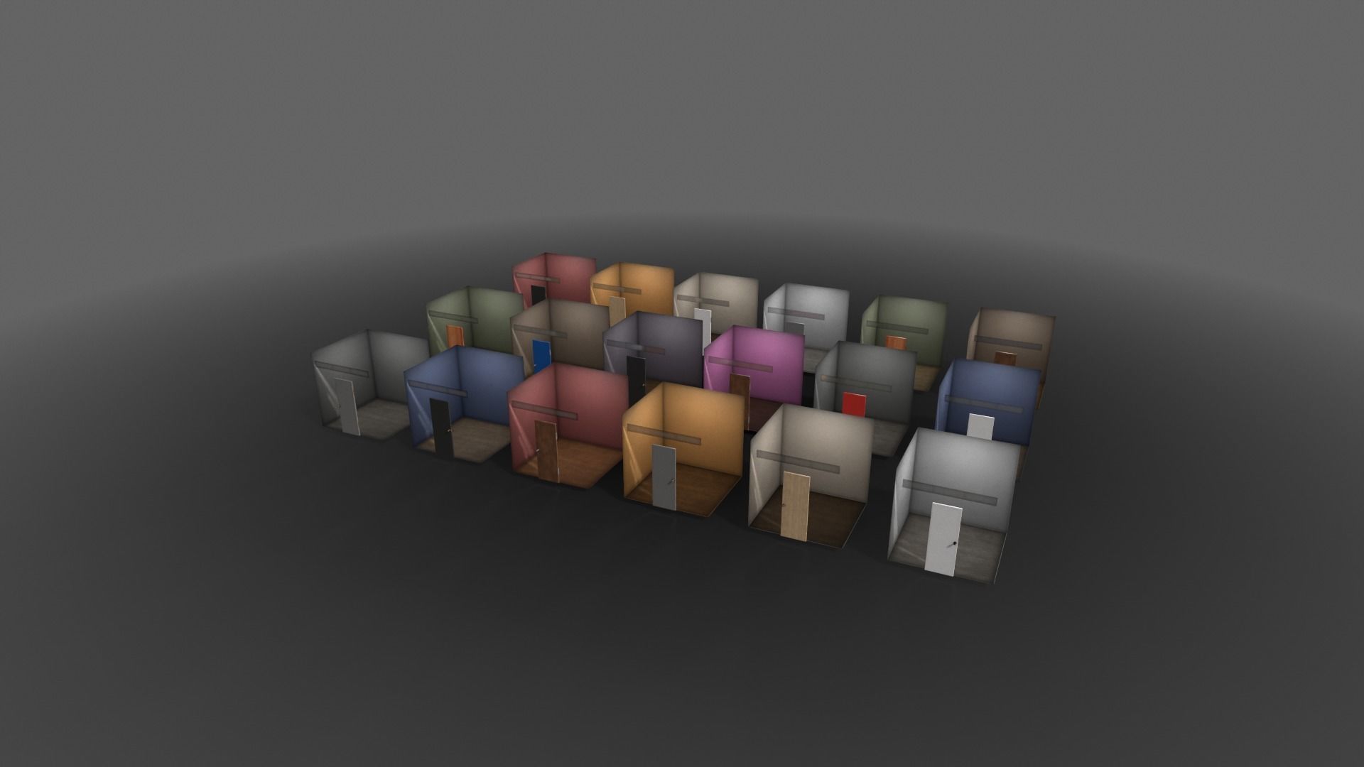 PBR Container House BB V2 Low-poly 3D model_13